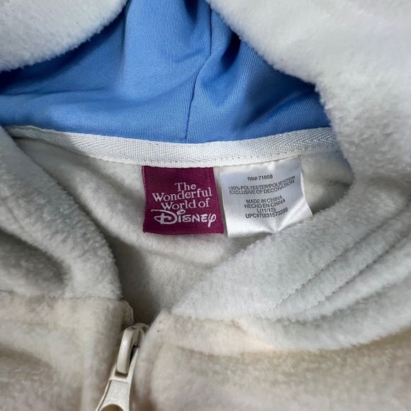 Disney Eeyore Fleece Hoodie The Wonderful World of White Blue woman's L (11/12) - Picture 3 of 10